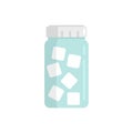 Sugar jar icon flat isolated vector Royalty Free Stock Photo