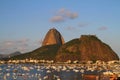 Sugar Loaf and boats anchored - Rio de Janeiro Royalty Free Stock Photo