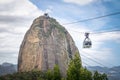 Sugar Loaf Mountain Cable Car view from Urca Hill - Rio de Janeiro, Brazil Royalty Free Stock Photo