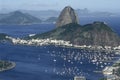 Sugar Loaf (PÃÂ£o de AÃÂ§ucar) and Botafogo bay in Rio de Janeiro, Brazil. Royalty Free Stock Photo