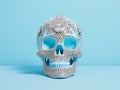 The sugar loaf skull is made of shining rhinestones.