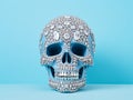 The sugar loaf skull is made of shining rhinestones.