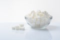 Sugar lumps or cubes in a bowl Royalty Free Stock Photo