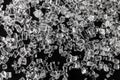 Sugar micro crystals shooted on a black - macro