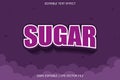 Sugar With Modern Style Editable Text Effect Royalty Free Stock Photo