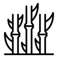 Sugar plant icon, outline style