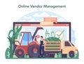Sugar production industry online service or platform. Saccharose