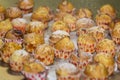 Sugar rain on muffins
