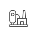 Sugar refinery line outline icon