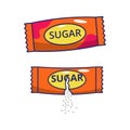 Sugar sachet vector illustration