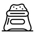 Sugar sack icon, outline style