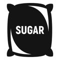 Sugar sack icon, simple style