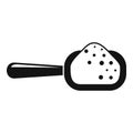 Sugar sack spoon icon, simple style