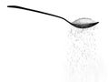 Spoon of sugar or salt Royalty Free Stock Photo