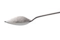 Sugar or salt on a teaspoon Royalty Free Stock Photo