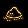 Sugar Sand Heap neon glow icon illustration