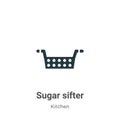 Sugar sifter vector icon on white background. Flat vector sugar sifter icon symbol sign from modern kitchen collection for mobile