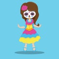 sugar skull girl 01 Royalty Free Stock Photo