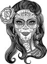 Sugar skull lady Royalty Free Stock Photo