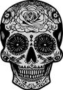 sugar skull mexican catrina vector logo