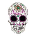 sugar skull mexican catrina vector logo