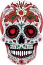 sugar skull mexican catrina vector logo