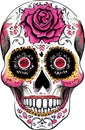 sugar skull mexican catrina vector logo