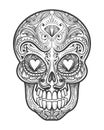 Sugar Skull Tattoo Illustration