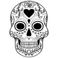 Sugar skull vector eps Hand drawn, Vector, Eps, Logo, Icon, silhouette Illustration by crafteroks for different uses. Visit my web