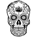 Sugar skull vector eps Hand drawn, Vector, Eps, Logo, Icon, silhouette Illustration by crafteroks for different uses. Visit my web