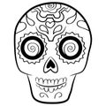 Sugar skull vector eps Hand drawn, Vector, Eps, Logo, Icon, silhouette Illustration by crafteroks for different uses. Visit my web