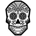 Sugar skull vector eps Hand drawn, Vector, Eps, Logo, Icon, silhouette Illustration by crafteroks for different uses. Visit my web