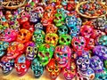 Sugar Skulls in the Colorful Sonora Market in Mexico Royalty Free Stock Photo