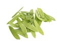 Sugar snap peas isolated on white Royalty Free Stock Photo