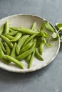 Sugar snaps in a bowl