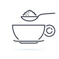 Sugar spoon icon line symbol. Isolated vector illustration of icon sign concept for your web site mobile app