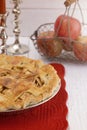 Memade Apple Pie Isolated on a Wooden Table Royalty Free Stock Photo