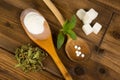 Sugar or stevia Royalty Free Stock Photo