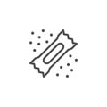 Sugar stick line outline icon