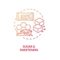 Sugar and sweeteners concept icon