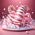 Sugar Swirl Soiree: Candy Canes in a Ballet of Pink and Pearls