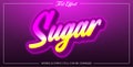 sugar editable text effect style Royalty Free Stock Photo