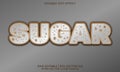 Sugar editable text effect style Royalty Free Stock Photo