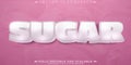 Sugar text effect, editable soft and food text style Royalty Free Stock Photo