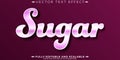 Sugar text effect, editable sweetener and sweetness customizable font style Royalty Free Stock Photo