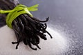 Sugar and vanilla beans Royalty Free Stock Photo