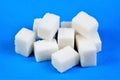 Sugar white dessert cubes. It is used in food products and added to beverages.