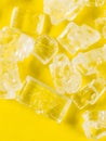 Sugar on a yellow background. super macro Royalty Free Stock Photo