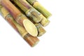 Sugar cane, Cane, Sugarcane piece fresh, sugar cane on white background, Sugarcane agriculture