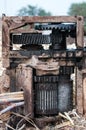 Sugarcane crushing machine Royalty Free Stock Photo